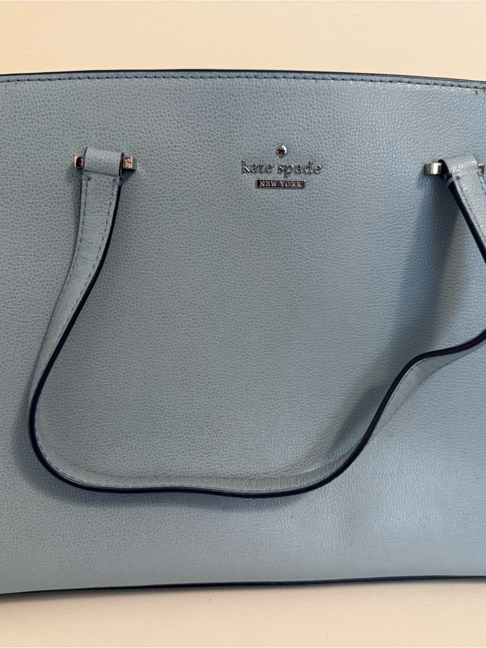 kate spade Light Blue Pebbled Leather Tote